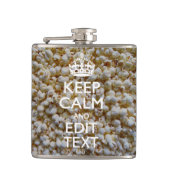 KEEP CALM AND Your Text on Popcorn Heupfles (Voorkant)