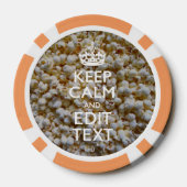 KEEP CALM AND Your Text on Popcorn Poker Chips (Achterkant)
