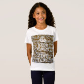 KEEP CALM AND Your Text on Popcorn T-shirt (Voorkant volledig)