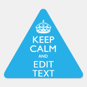 Keep Calm And Your Text on Sky Blue Decor Sticker