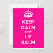 Keep-Calm-Apply-Lip-Balm.pdf Briefkaart (Voorkant / Achterkant)
