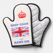 Keep Calm Bake On Union Jack British Flag NAME Ovenwant (Voorkant / Achterkant)