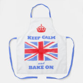 Keep Calm Bake On Union Jack British Flag Unisex Schort (Voorkant)