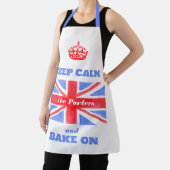 Keep Calm Bake On Union Jack Britse Vlag Unisex A Schort (Insitu)