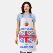 Keep Calm Bake On Union Jack Britse Vlag Unisex A Schort (Gedragen)