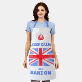 Keep Calm Bake On Union Jack Britse Vlag Unisex Schort (Gedragen)