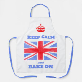 Keep Calm Bake On Union Jack Britse Vlag Unisex Schort