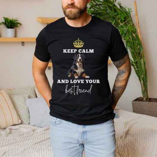 Keep Calm Bernese Tee, Bernese Mountain Dog TShirt