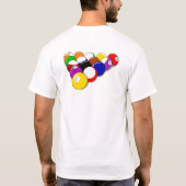 Keep Calm Biljart Pool Game Teamspeler T-shirt (Achterkant)