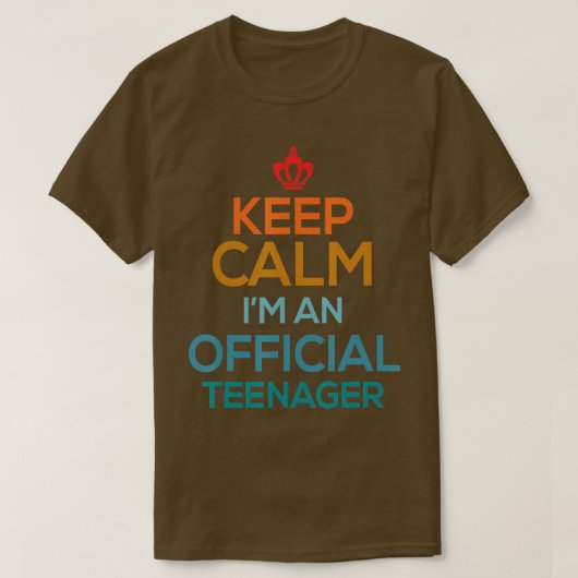 Keep Calm Birthday Official 13th Funny Girl T-shirt (Design voorkant)
