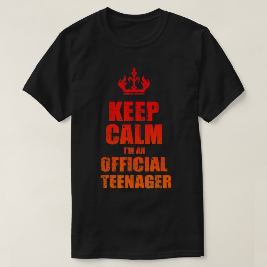 Keep Calm Birthday Official 13th Funny Girl T-shirt (Design voorkant)