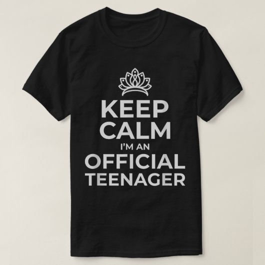 Keep Calm Birthday Officiële tiener 13th Funny G T-shirt (Design voorkant)