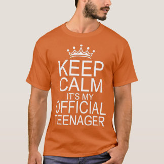 Keep Calm Birthday Officier 13th Funny Girl  T-shirt