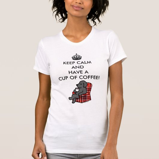 Keep Calm Black Labrador T-shirt (Voorkant)