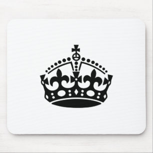 Keep calm black victory crown muismat