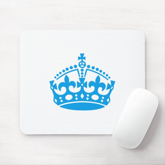 Keep calm blue victory crown muismat (Met muis)