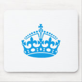 Keep calm blue victory crown muismat (Voorkant)