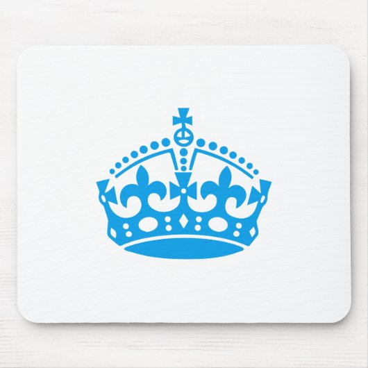 Keep calm blue victory crown muismat (Voorkant)