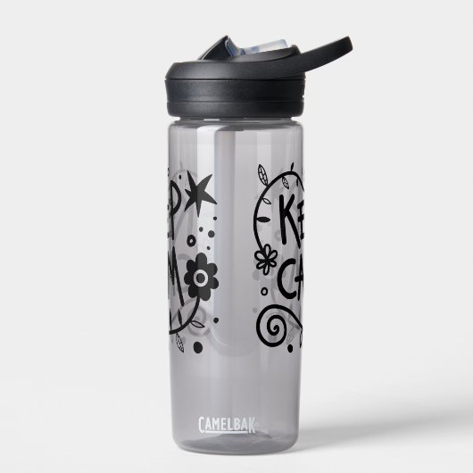 Keep Calm Bold Typography Black and White Waterfles (Links)