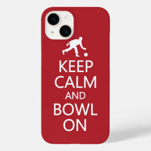 Keep Calm & Bowl Op aangepaste kleur Blackberry ca Case-Mate iPhone 14 Hoesje