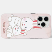 'Keep Calm' Bunny iPhone 15 Pro Max Hoesje (Achterkant (horizontaal))
