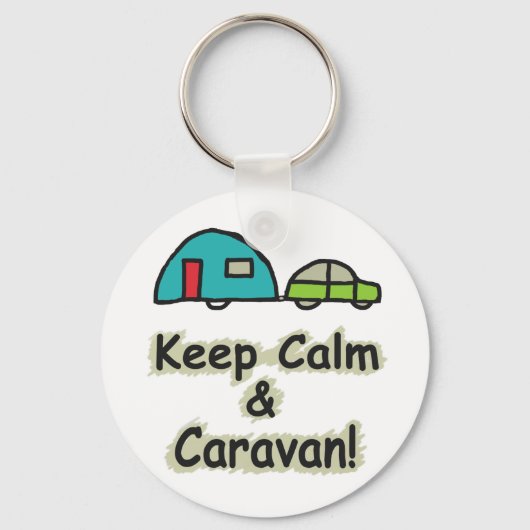Keep Calm Caravan Sleutelhanger (Voorkant)