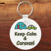 Keep Calm Caravan Sleutelhanger (Voorkant)