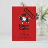 Keep Calm Celebrate Chinese New Year Goat Kaart (Staand voorkant)