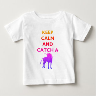 Keep Calm & Colorful Unicorn Baby Fine Jersey T-sh