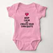 KEEP CALM Creëer uw eigen Quote Baby Bodysuit (Voorkant)