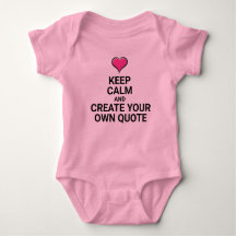 KEEP CALM Creëer uw eigen Quote Baby Bodysuit