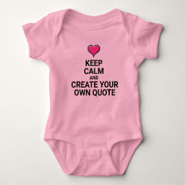 KEEP CALM Creëer uw eigen Quote Baby Bodysuit