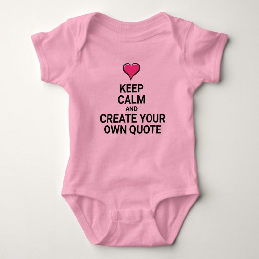KEEP CALM Creëer uw eigen Quote Baby Bodysuit (Voorkant)