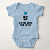 KEEP CALM Creëer uw eigen Quote Baby Bodysuit (Voorkant)