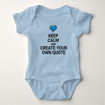 KEEP CALM Creëer uw eigen Quote Baby Bodysuit