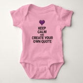 KEEP CALM Creëer uw eigen Quote Baby Bodysuit (Voorkant)