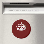 Keep Calm Crown Burgundy Red Accent Magneet (Insitu (Vaatwasser))