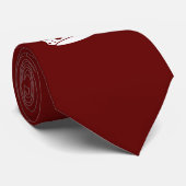 Keep Calm Crown Burgundy Red Accent Stropdas (Opgerold)