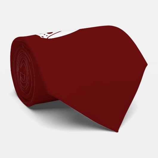 Keep Calm Crown Burgundy Red Accent Stropdas (Opgerold)