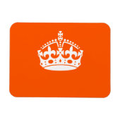 KEEP CALM CROWN on Orange Customize This Magneet (Horizontaal)