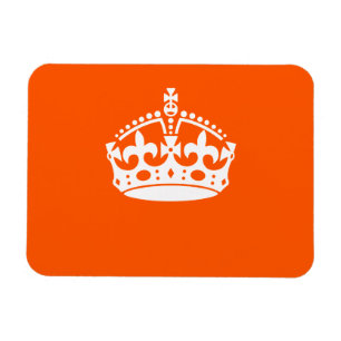 KEEP CALM CROWN on Orange Customize This Magneet
