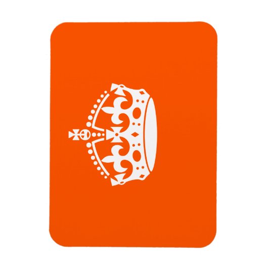 KEEP CALM CROWN on Orange Customize This Magneet (Verticaal)