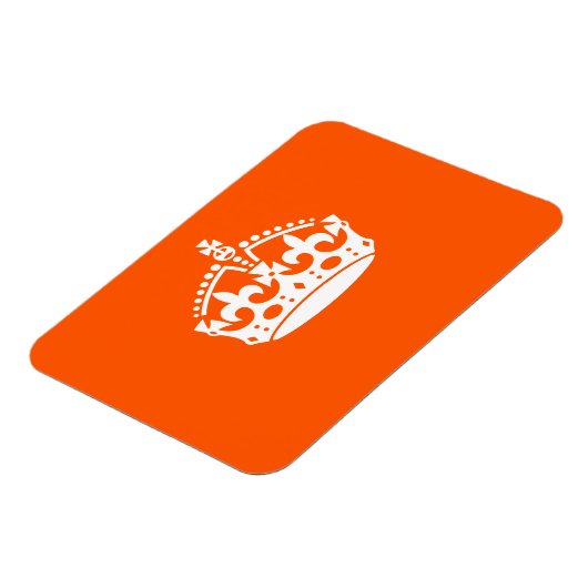 KEEP CALM CROWN on Orange Customize This Magneet (Linkerzijde)