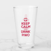 Keep Calm Drink Piwo Pools Glas (Achterkant)