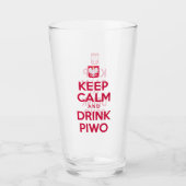 Keep Calm Drink Piwo Pools Glas (Voorkant)