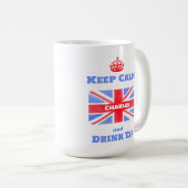 Keep Calm Drink Tea Union Jack British Flag Koffiemok (Voorkant rechts)