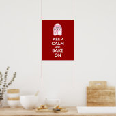 Keep Calm en Blijf Bakken Poster Print (Keuken)