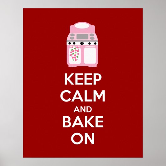Keep Calm en Blijf Bakken Poster Print (Voorkant)