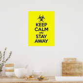 KEEP CALM EN BLIJF UIT DE BUURT POSTER (Keuken)