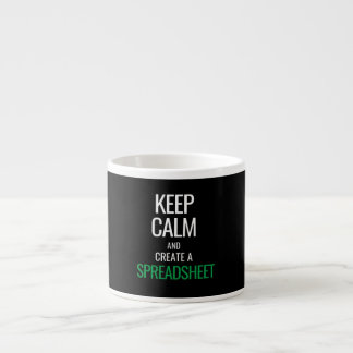 Keep Calm en Creëer a Spreadsheet - Excel Espress Espresso Kop